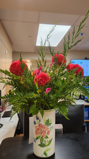 Leucadendron, Bird of Paradise, Yellow Roses, & Aspidistra